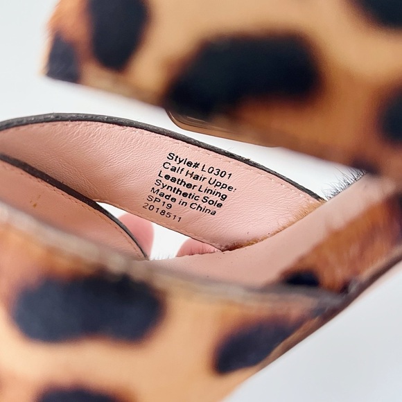 J Crew • Penny Slide Sandals in Leopard Calf Hair mules block heel - Picture 5 of 9